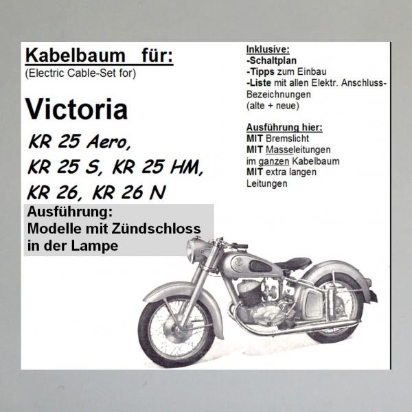 Kabelbaum/ Kabelsatz/ Leitungssatz Victoria KR25, KR20S, KR25Aero, Kr26---Ausführung mit Zündschlüssel im Scheinwerfer---