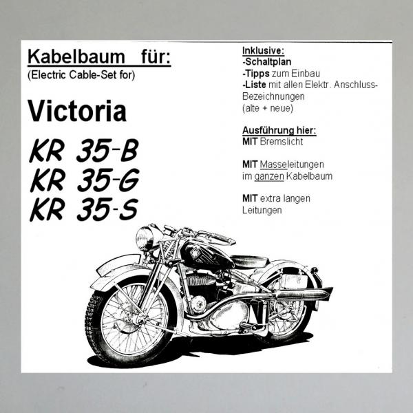 Kabelbaum/ Kabelsatz/ Leitungssatz Victoria KR35B, KR35G, KR35S