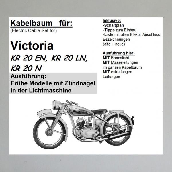 Kabelbaum/ Kabelsatz/ Leitungssatz Victoria KR20N, KR20EN, KR20LN---Ausführung mit Zündnagel in der Lima---