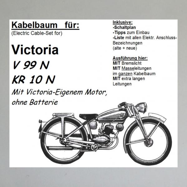 Kabelbaum/ Kabelsatz/ Leitungssatz Victoria V99N, KR10N (Vorkriegsmodelle mit Victoria Motor)