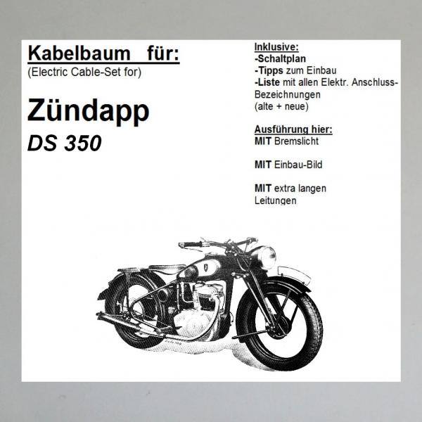 Kabelbaum/ Kabelsatz/ Leitungssatz Zündapp DS 350