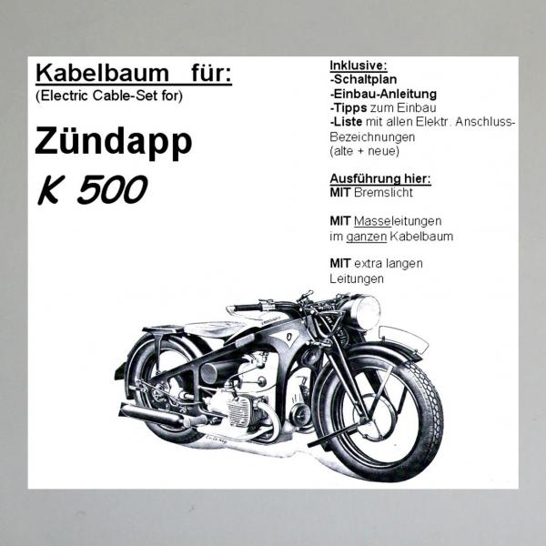 Kabelbaum/ Kabelsatz/ Leitungssatz Zündapp K 500