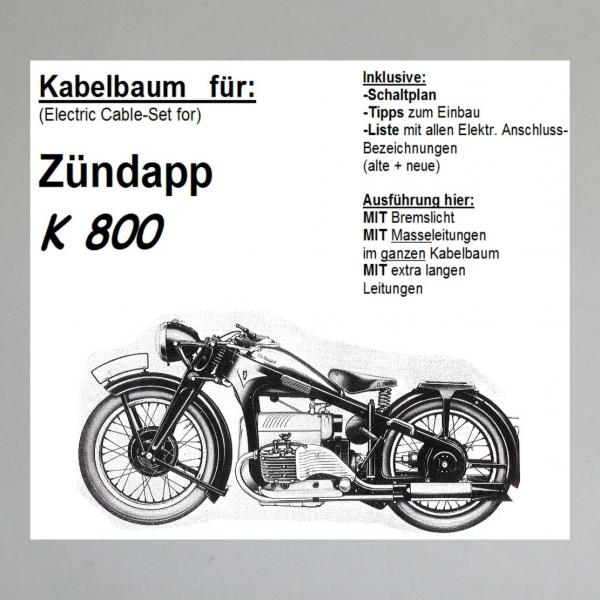 Kabelbaum/ Kabelsatz/ Leitungssatz Zündapp K800