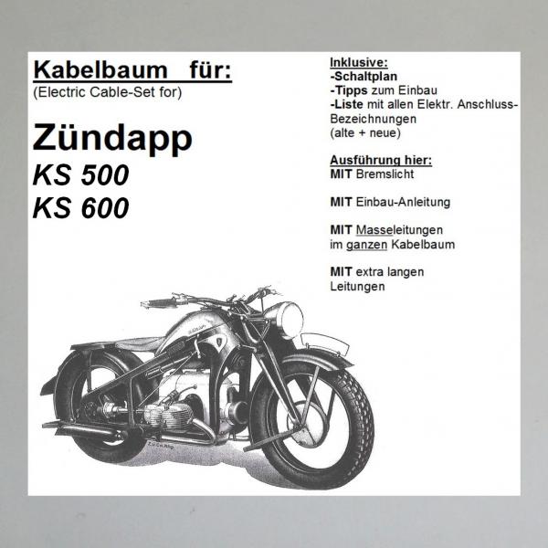 Kabelbaum/ Kabelsatz/ Leitungssatz Zündapp KS500, KS600, KS 500, KS 600