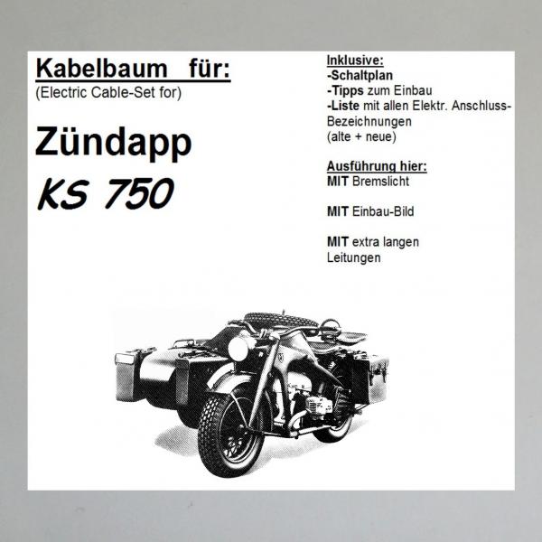 Kabelbaum/ Kabelsatz/ Leitungssatz Zündapp KS 750