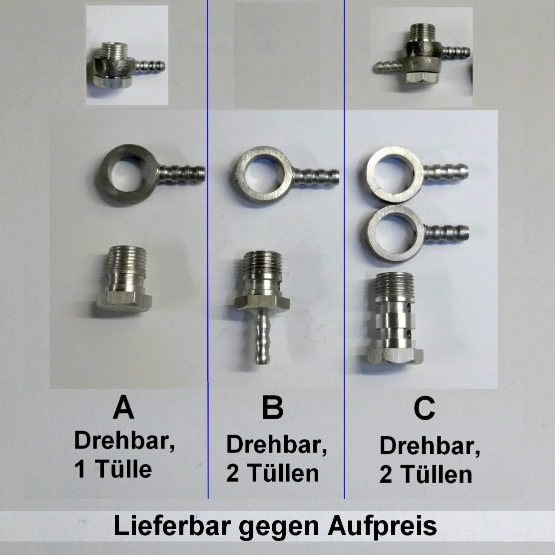 Benzinhahn für Tank mit Innengewinde