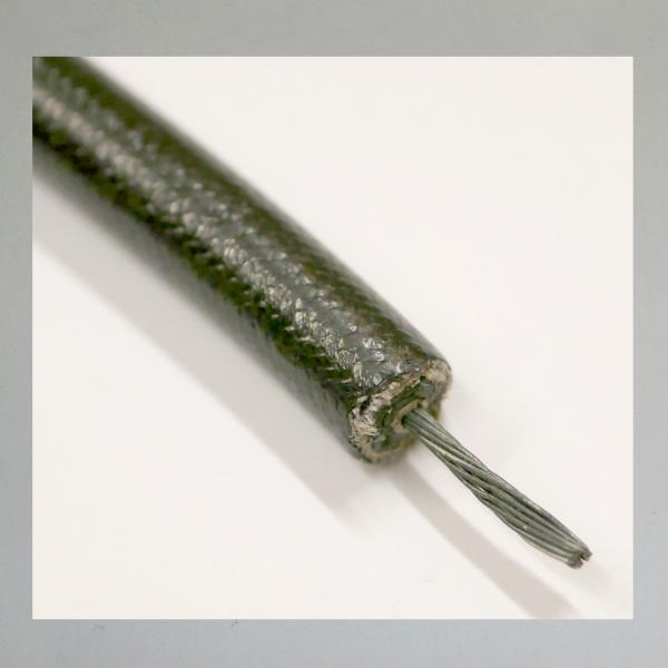Zündkabel mit Textiler Oberfläche, schwarz (Dunkelgrau)---50cm---