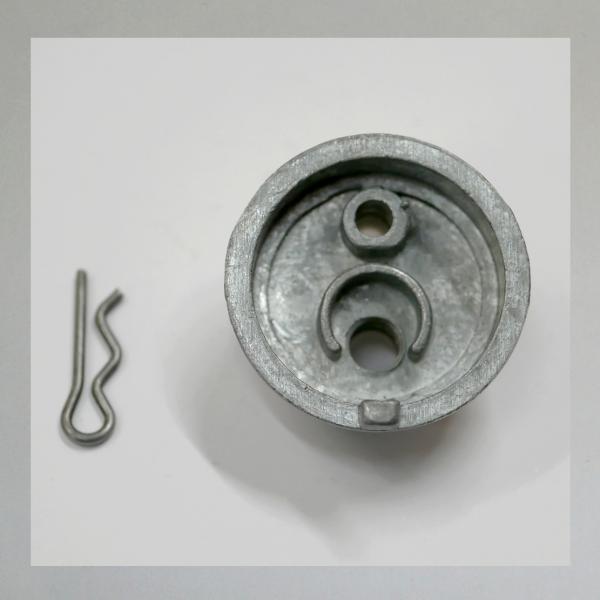 (20-954) Deckelplatte (Zugdeckel) für 20er Bing Vergaser für Kreidler, Puch usw.---Repro---