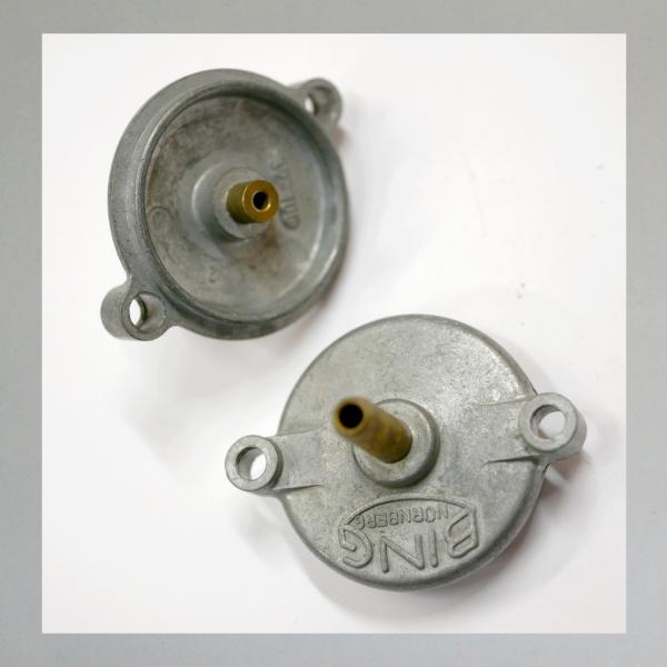 (32-106) Schwimmerkammer Deckel für Bing Vergaser Typ SLA, zB Sachs 501 mit Bing Vergaser 1/19/31---Orig. NEU---