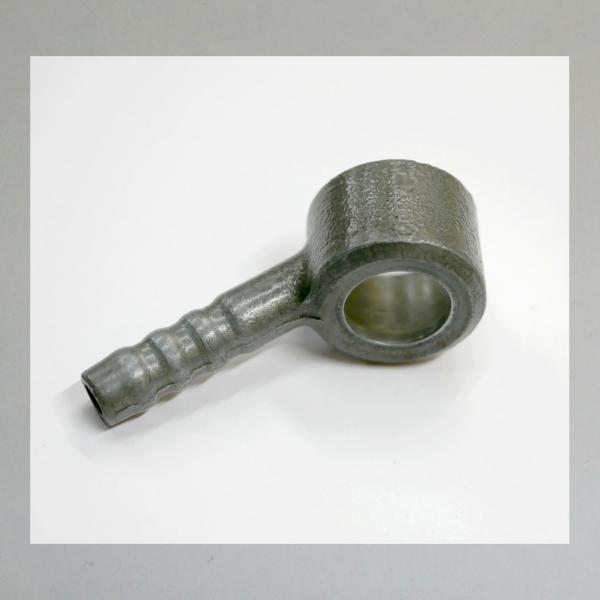 (34-100) Schlauchanschluss/ Schwenkanschluss (8mm mit Winkel) für Bing Motorradvergaser BMW R25/3, R26, R27---Orig. Gebraucht---