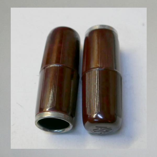 1 Paar Griffe Bakelite, Fabrikat "AHA Standart", rot, passend für 22er Lenker