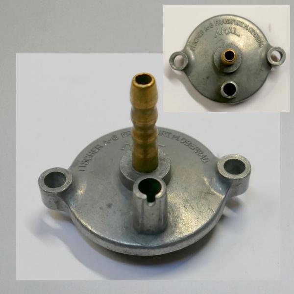 Schwimmerkammerdeckel---Fischer Amal---für Amal Kleinvergaser  (G5)---Gebr. Originalteil---