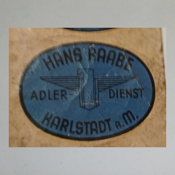 6x original Aufkleber/Wasserschiebebilder Adler Dienst Hans Raabe Karlstadt a.M.