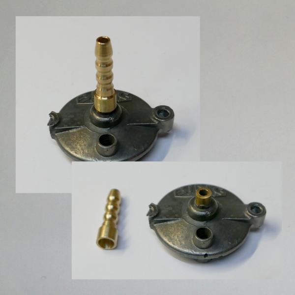 Reparatur-Schlauchstutzen 8mm für Bing Schwimmerkammer-Deckel (BMW)