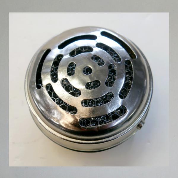 BING Blech-Luftfilter, ohne Klappe, Steckanschluss 35mm/ Aussendurchmesser 84mm, 40er Jahre Ausführung!---Umgebaut auf Zerlegbarkeit---