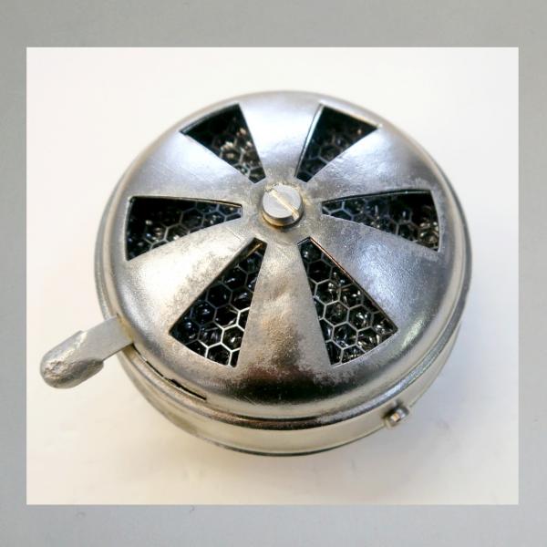 BING Blech-Luftfilter, mit Klappe, Steckanschluss 35mm/ Aussendurchmesser 84mm, 50er Jahre Ausführung!---Umgebaut auf Zerlegbarkeit---