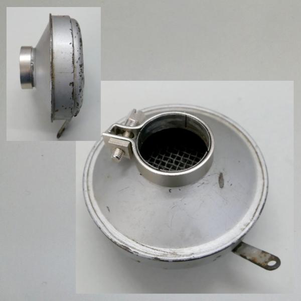 BING Blech-Luftfilter mit Klappe, Anschluss: 40mm/ Aussendurchmesser 113mm---Original erhalten---
