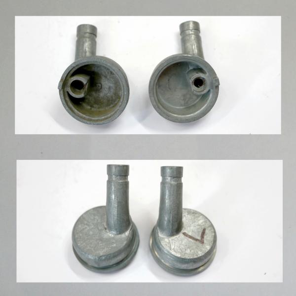 (20-320+322) Deckelplatten-Satz (Zugdeckel) für BMW R50, R60, R51/2, R51/3, R67 mit Bing Vergaser, alte, kleine Ausführung---NEU/ NOS---