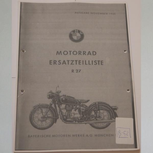 BMW - Ersatzteilliste R 27 1960, Kopie