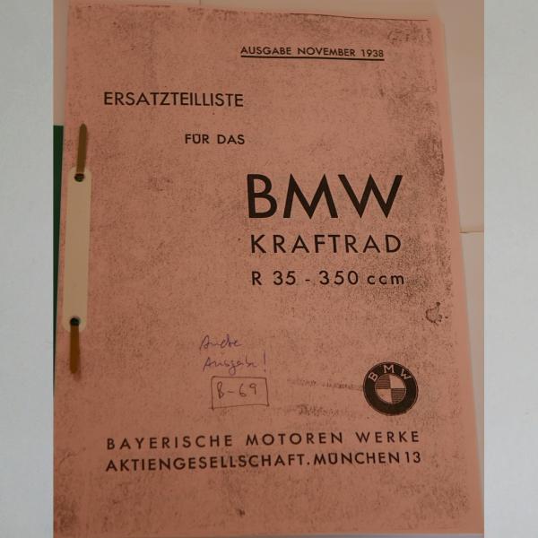 BMW - Ersatzteilliste R 35 1938, Kopie