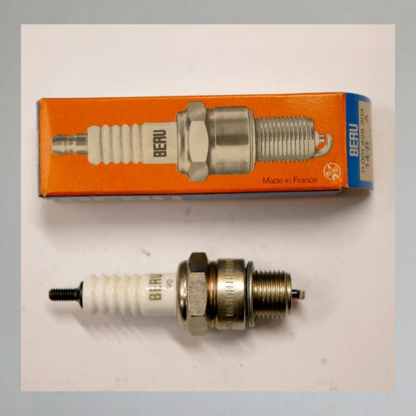 Zündkerze W145T1---M14x1,25---Wärmewert 145---Fabrikat Beru (Original alt, OVP, NOS) 70er Jahre