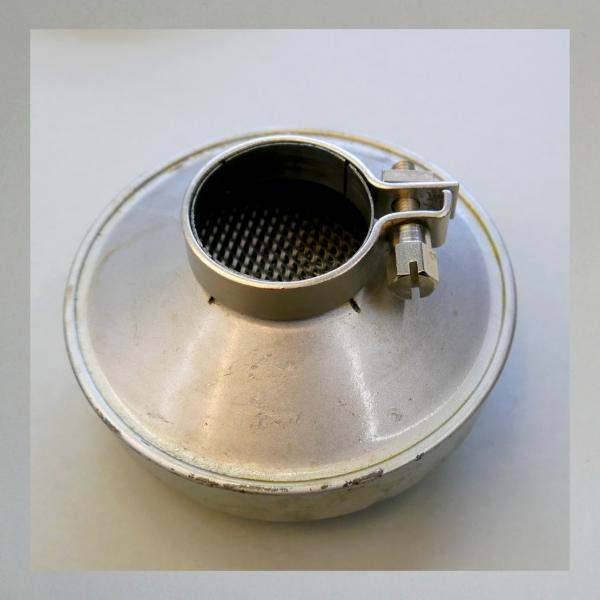 BING Blech-Luftfilter ohne Klappe, Anschluss: 40mm/ Aussendurchmesser 113mm---Original erhalten---