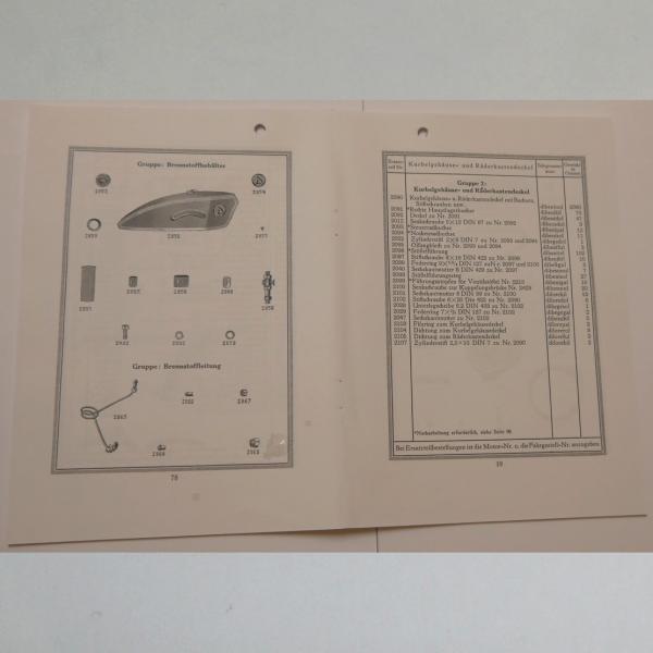 D-Rad - Ersatzteile-Liste Modell R0/4, Kopie
