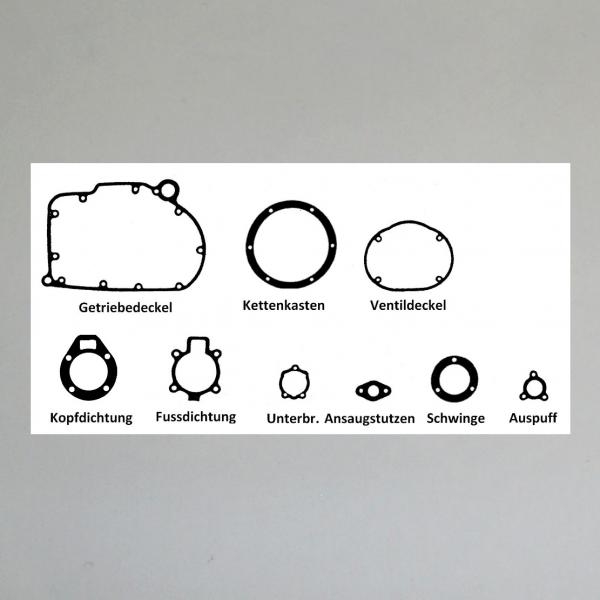 Dichtungssatz/ Motordichtungen/ Motordichtsatz für Heinkel Kabine 200