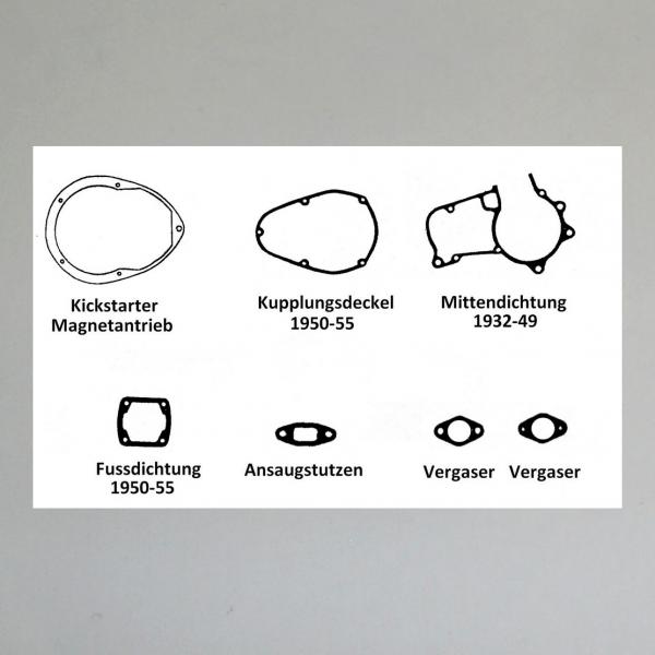 Dichtungssatz/ Motordichtungen/ Motordichtsatz für Sachs 98 M 50