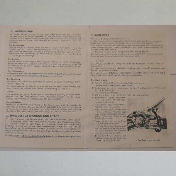 DKW - Kurzbetriebsanweisung RT 175 S und 200 S, Kopie