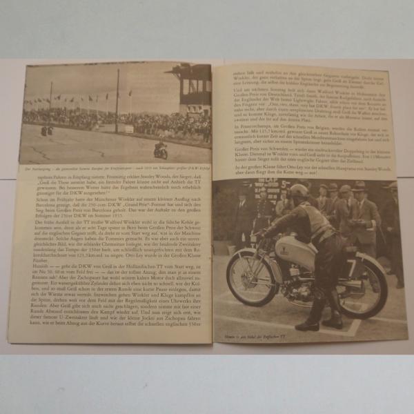 Heft Mit DKW von Sieg zu Sieg Rennsport 1935/36 Prospekt, Nachdruck Archiv Verlag (1987)