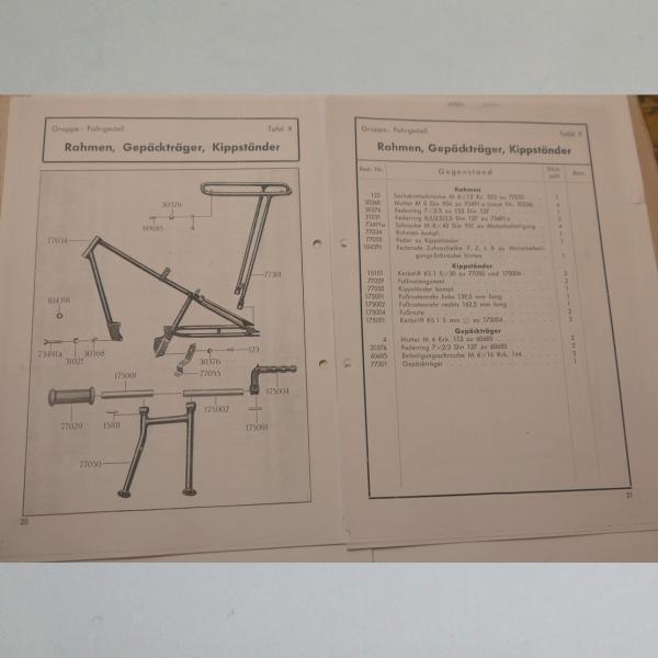 DKW - Ersatzteile-Liste 44 für Modell 1936 2 1/2 PS, Kopie