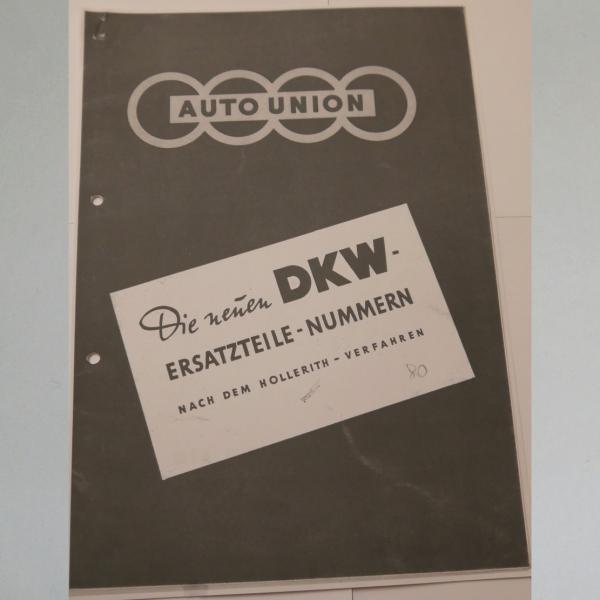 DKW - Ersatzteile-Nummern nach dem Hollerith-System, Kopie
