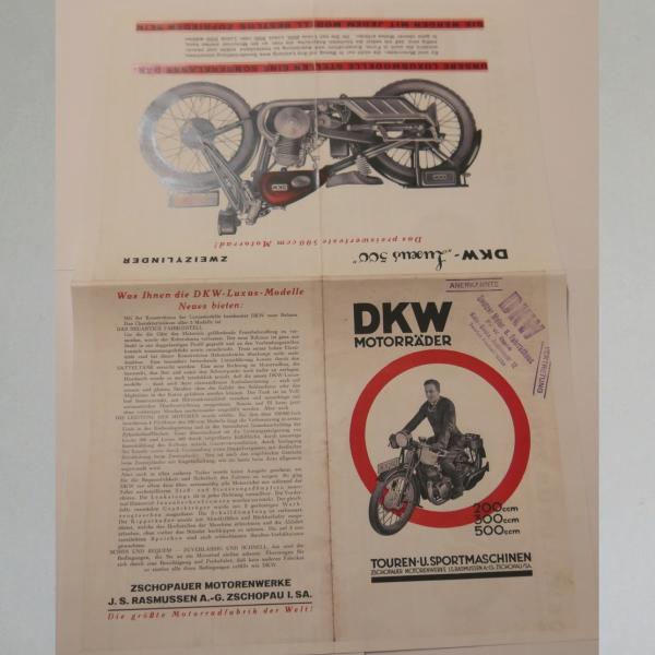 DKW - Prospekt Werbeblatt Luxus 200, 300, 500, Kopie