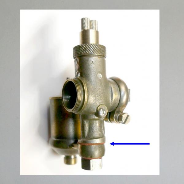 Dichtung zwischen Schwimmerkammer und Mischkammer (obere Seite vom Schwimmerkammer-Auge) für Amac PJ-Vergaser Ausführung/ Typ "30"