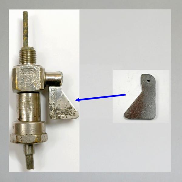 Hebel/ Griffblech/ Knebel für den Everbest Blockhahn (Würfelhahn, schwere Messingausführung) für BMW, Zündapp, Triumph