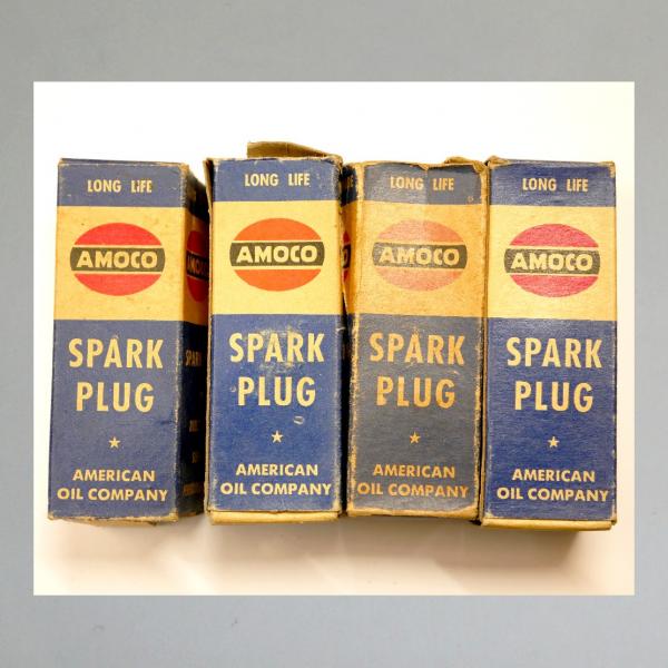 Zündkerze von Amoco/ Blue Crown Husky (USA), 50er jahre---Zustand 2---