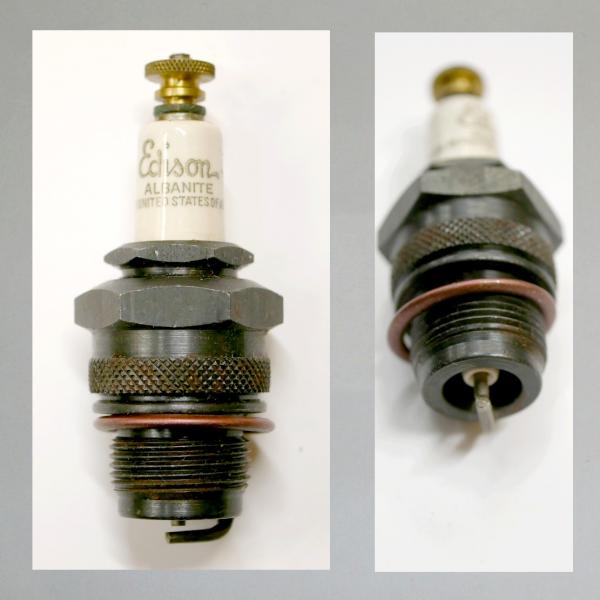 Zündkerze von Edison/ Spritdorf (USA), 20er jahre, TOP Zustand, grosse auffallend schöne Kerze, Typ "14"