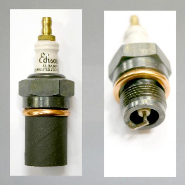 Zündkerze von Edison/ Spritdorf (USA), 20er jahre, TOP Zustand, grosse auffallend schöne Kerze, Typ "35"