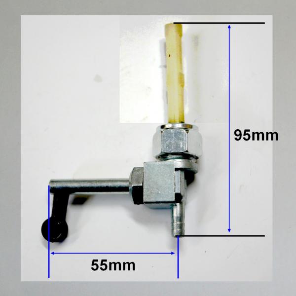 Benzinhahn mit verlängertem Bedienhebel mit Gewinde M16x1 (Ersatz für Zündapp S-Modelle?)