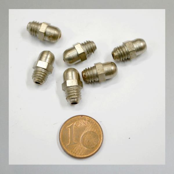 Fettnippel, alte Form, M6 (M6x1)---vernickelt---