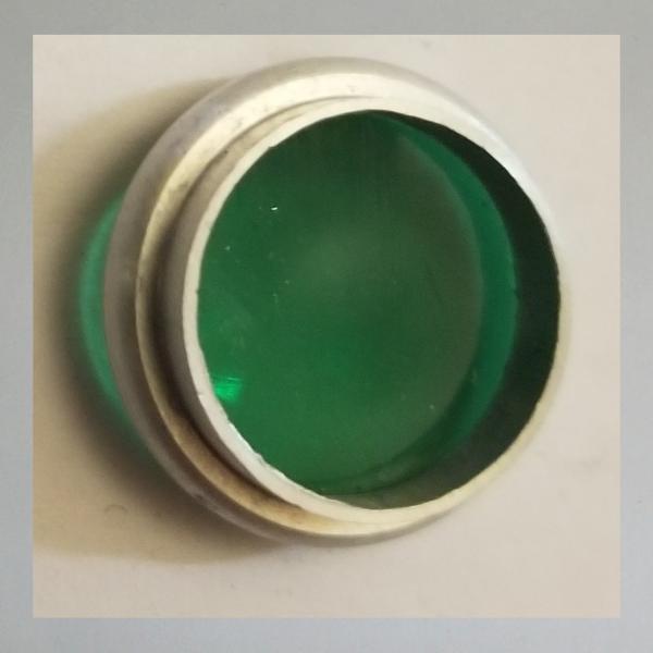 Glas für Kontrollleuchte/Leerlaufanzeige o.ä. grün Durchmesser 15,5mm