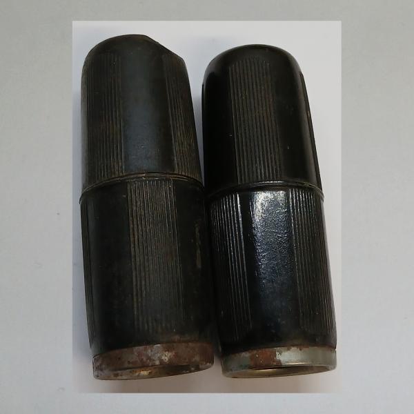 1 Paar Griff Bakelite, Fabrikat "AHA", schwarz passend für 22er Lenker, gebraucht