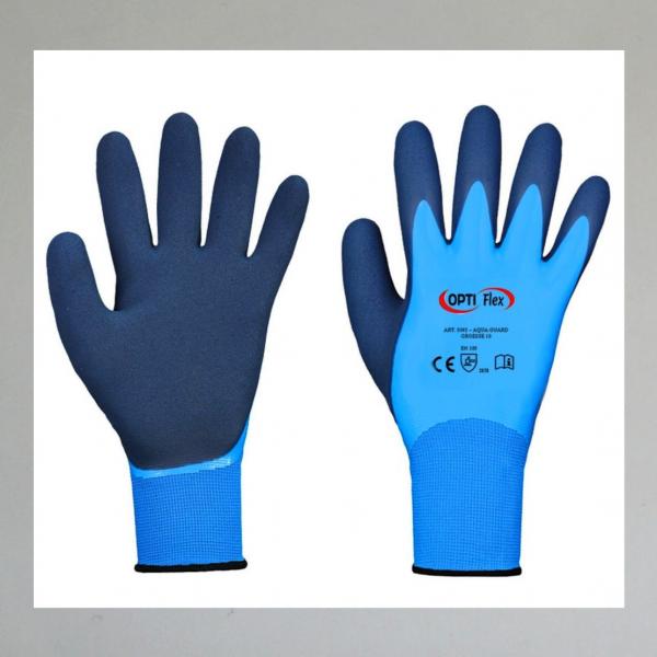 Handschuhe mit beidseitiger PU-Beschichtung, wasserdicht, gut geeignet für "Matsch-Arbeiten"---Grösse 8---