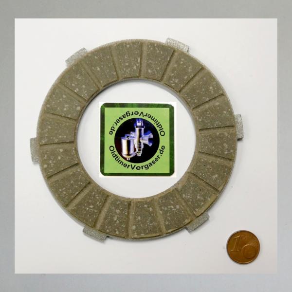 Kupplungsscheibe für Maico/ Heinkel Kabine/ Tourist, Stahlscheibe mit Reibbelag---Repro NEU---