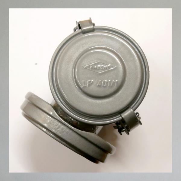 Knecht Blech-Luftfilter für Heinkel Tourist Roller: Grosse Ansaugöffnung, Steckanschluss 35mm---neu beschichtet---