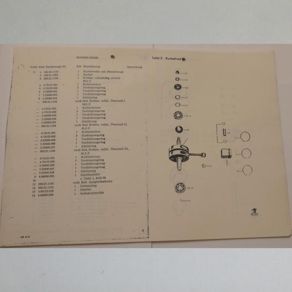 Heinkel - Ersatzteil-Liste Heinkel Tourist 1961, Kopie
