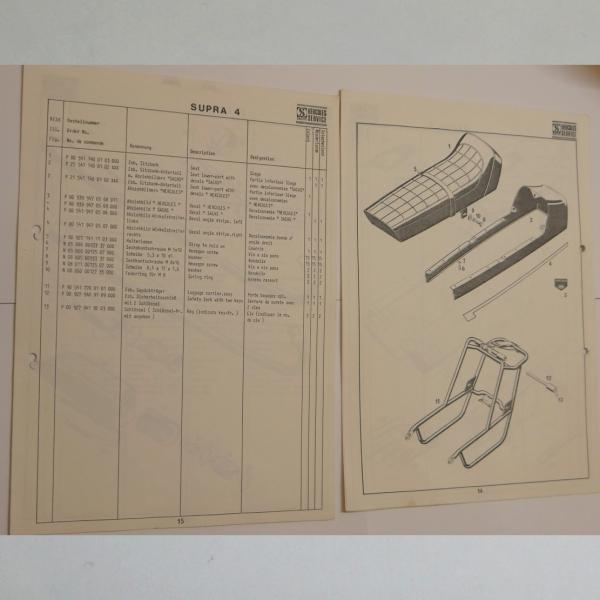 Hercules - Ersatzteile-Liste Nr. 980 008 02 40 für Supra 4 mit Motor Sachs 50/4 EKF, Kopie