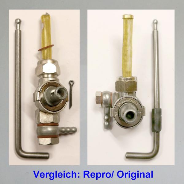 DKW Hobby Roller/ Manurhin: Benzinhahn mit Bedien-Verlängerung: Ersatztyp von AW