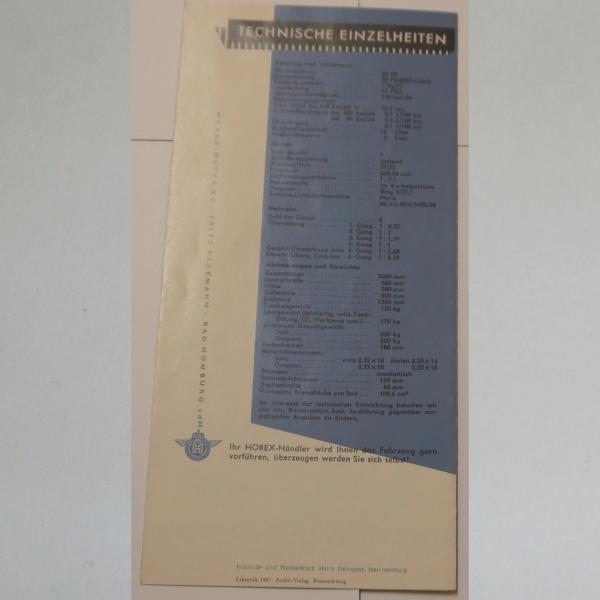 Horex - Resident Werbung Broschüre Flyer, Faksimile 1987 Archiv-Verlag